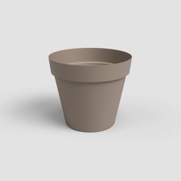 Buiten bloempot Capri rond 25x h21,3 cm Taupe