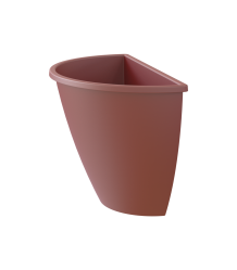 Muur bloembak Algarve Wall Pot 30x16,5x23,5 cm donker rood