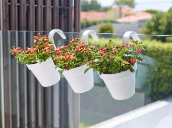 Artevasi Capri Balcony Single hangbloempot 20 cm wit