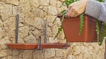 Artevasi balkon beugel verstelbaar van 13 - 23 cm metaal grijs