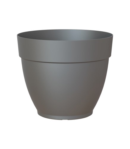 Artevasi CAMPANA 25 buiten bloempot  Ø 25x h21cm antraciet met onderschotel