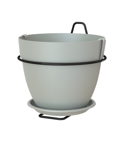 Artevasi Capri CAMPANA hangbloempot Wall 20 licht grijs inclusief wandhouder