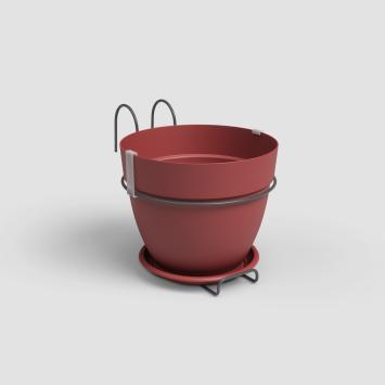 Artevasi Capri CAMPANA hangbloempot Balcony 20 rood incl. houder met haken