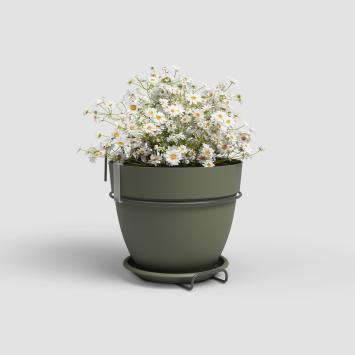 Artevasi Capri CAMPANA hangbloempot Balcony 20 groen (dry green) incl. houder met haken