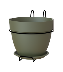 Artevasi Capri CAMPANA hangbloempot Balcony 20 groen (dry green) incl. houder met haken