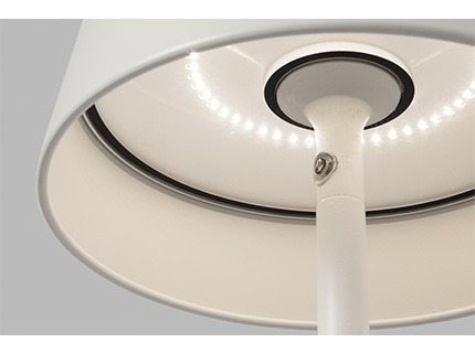 Faro TOC LED staande lamp voor buiten wit 150 cm (draadloos/oplaadbaar)
