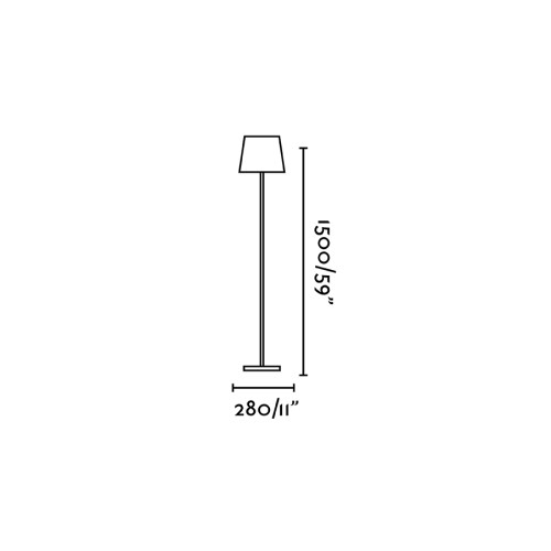 Faro TOC LED staande lamp voor buiten wit 150 cm (draadloos/oplaadbaar)