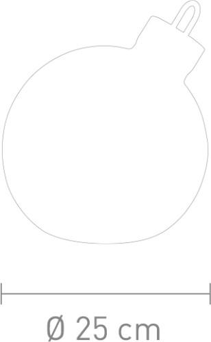 Sompex glazen gouden kerstbal Ø 25 cm met LED lampjes