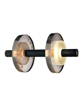 Light Weight Halter LED binnen tafellamp | Aluminium zwart glas smoke | made by Sompex