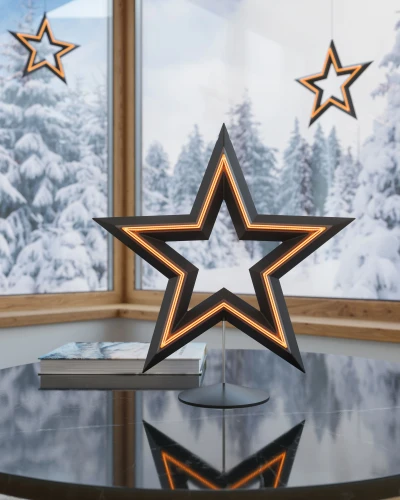 Sompex Freestar |oplaadbare (accu) ster LED hang/staande  lamp | 30 cm | zwart |