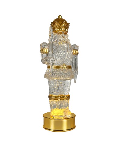 Sompex acryl 32 cm Glamor goud notenkraker tafellamp bewegende glitters, LED