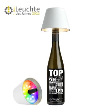 Sompex TOP LED buiten tafellamp |RBG multicolor  |oplaadbaar (accu) | Kunststof | Dimbaar | wit | waterdicht IP44