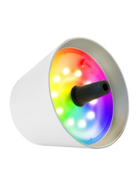 Sompex TOP LED buiten tafellamp |RBG multicolor  |oplaadbaar (accu) | Kunststof | Dimbaar | wit | waterdicht IP44