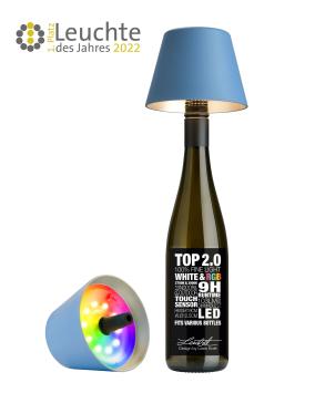 Sompex TOP LED buiten tafellamp |RBG multicolor  |oplaadbaar (accu) | Kunststof | Dimbaar | blauw | waterdicht IP44