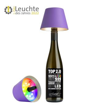 Sompex TOP LED buiten tafellamp |RBG multicolor  |oplaadbaar (accu) | Kunststof | Dimbaar | paars | waterdicht IP44