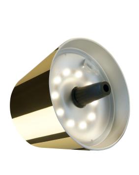 Sompex TOP LED buiten tafellamp |RBG multicolor  |oplaadbaar (accu) | Kunststof | Dimbaar | goud | waterdicht IP44