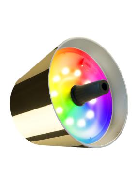 Sompex TOP LED buiten tafellamp |RBG multicolor  |oplaadbaar (accu) | Kunststof | Dimbaar | goud | waterdicht IP44