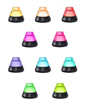 Salerno RGB LED (multi color) buiten tafellamp | oplaadbaar (accu) | Aluminium | Dimbaar | zwart | waterdicht IP54