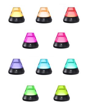 Salerno RGB LED (multi color) buiten tafellamp | oplaadbaar (accu) | Aluminium | Dimbaar | grijs | waterdicht IP54