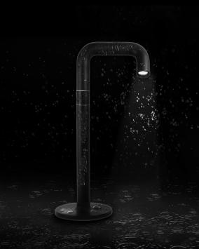 Newdes Pipe LED buiten tafellamp (by Sompex) oplaadbaar (accu) | Aluminium | Dimbaar | zwart | waterdicht IP54