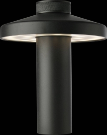 Newdes Turn LED buiten tafellamp (by Sompex) | oplaadbaar (accu) | Aluminium | Dimbaar | zwart | waterdicht IP54
