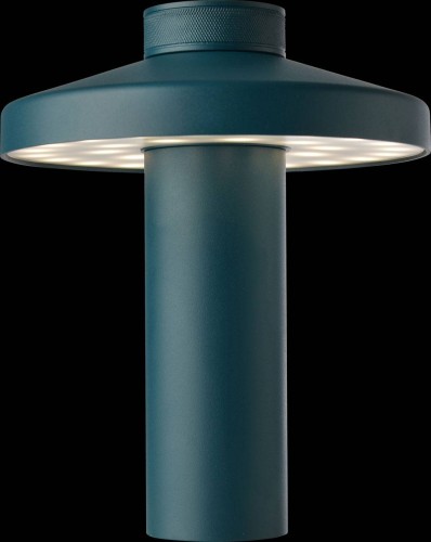Newdes Turn LED buiten tafellamp (by Sompex)| oplaadbaar (accu) | Aluminium | Dimbaar | blauw | waterdicht IP54