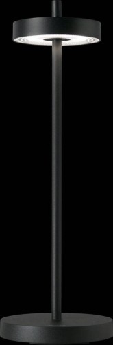 Newdes Essence LED buiten tafellamp (by Sompex) | oplaadbaar (accu) | Aluminium | Dimbaar | zwart | waterdicht IP54