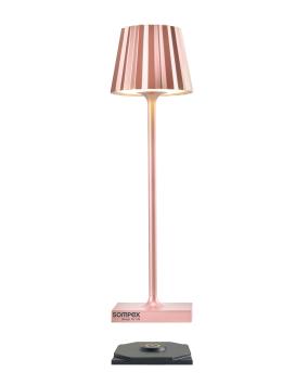 Sompex Troll Nano (mini) LED buiten tafellamp | oplaadbaar (accu) | Aluminium | Dimbaar | Rose Gold | waterdicht IP54