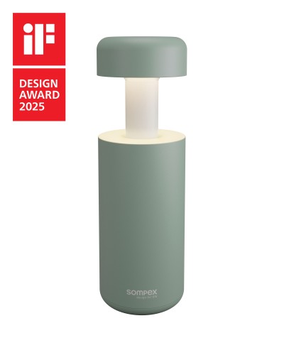 Sompex Lubao LED tafellamp | oplaadbaar (accu) | Aluminium | Dimbaar | Olijfgroen |  IP20