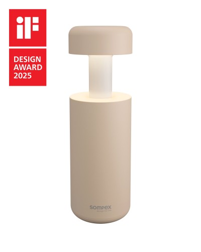Sompex Lubao LED tafellamp | oplaadbaar (accu) | Aluminium | Dimbaar | zand |  IP20