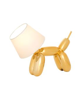 Doggy binnen tafellamp | ballon hond | goud | 30 cm hoog | made by Sompex