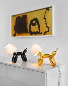 Doggy binnen tafellamp | ballon hond | goud | 30 cm hoog | made by Sompex