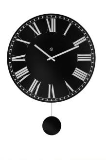 Binnen wandklok Bari slingerklok  Antraciet Ø 60 cm made by Sompex Clocks