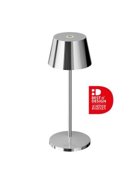 Seoul Micro LED buiten tafellamp | oplaadbaar (accu) | chroom | Dimbaar | waterdicht IP65 | made by Villeroy & Boch