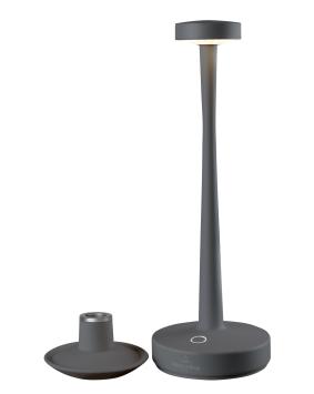 Aarhus buiten tafellamp | oplaadbaar (accu) | antraciet | Dimbaar | waterdicht IP54 | made by Villeroy & Boch