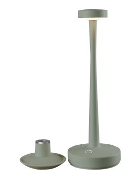Aarhus buiten tafellamp | oplaadbaar (accu) | olijf groen | Dimbaar | waterdicht IP54 | made by Villeroy & Boch