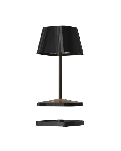 Villeroy & Boch Neapel RC LED buiten tafellamp | oplaadbaar (accu) | Aluminium | Dimbaar | zwart hoogglans | waterdicht IP65 |