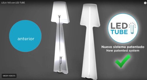 NewGarden Lola  165 LED Tube (warm wit licht) buitenverlichting staande lamp wit kunststof