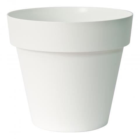 Buiten bloempot Mitu Pac rond 35x h31,5 cm wit made by Euro3Plast