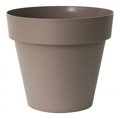 Buiten bloempot Mitu Pac rond 35x h31,5 cm taupe made by Euro3Plast