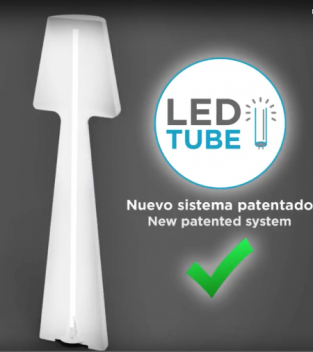 NewGarden Lola  110 LED Tube (koel wit) buitenverlichting staande lamp wit kunststof