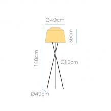 Amalfi staande buitenlamp 148 cm hoog draadloos / oplaadbaar made by NewGarden