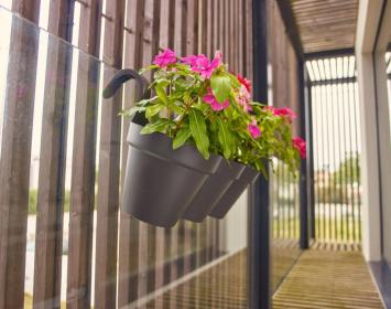 Artevasi Capri Balcony Single hangbloempot 20 cm antraciet