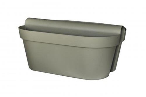 Buiten balkonbloempot BE UP 25x49,5xx33x H23 cm groen (Rosemay) Euro3Plast