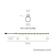 Lichtsnoer BRUNA SOLAR+BATT BLANCO (8 meter) made by NewGarden