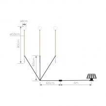 Bruna tuinlamp Solar met spike (x 3 stuks) made by NewGarden