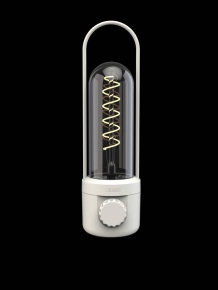 Newdes Coil LED buiten tafellamp (by Sompex)| oplaadbaar (accu) | Aluminium | Dimbaar | wit | waterdicht IP54