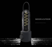 Newdes Coil LED buiten tafellamp (by Sompex) | oplaadbaar (accu) | Aluminium | Dimbaar | groen | waterdicht IP54