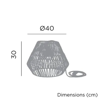 Buiten hanglamp Conta (PVC) draadloos / oplaadbaar made by NewGarden