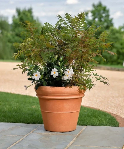 Buitenbloempot Euro3Plast Doppio Bordo Ø51-H44cm terra kunststof